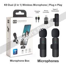 WIRELESS MIC K9 TYPE C IOS 2 MICROPHONE