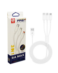 YOUSHENQKU 3IN1 FAST CHARGING CABLE K89